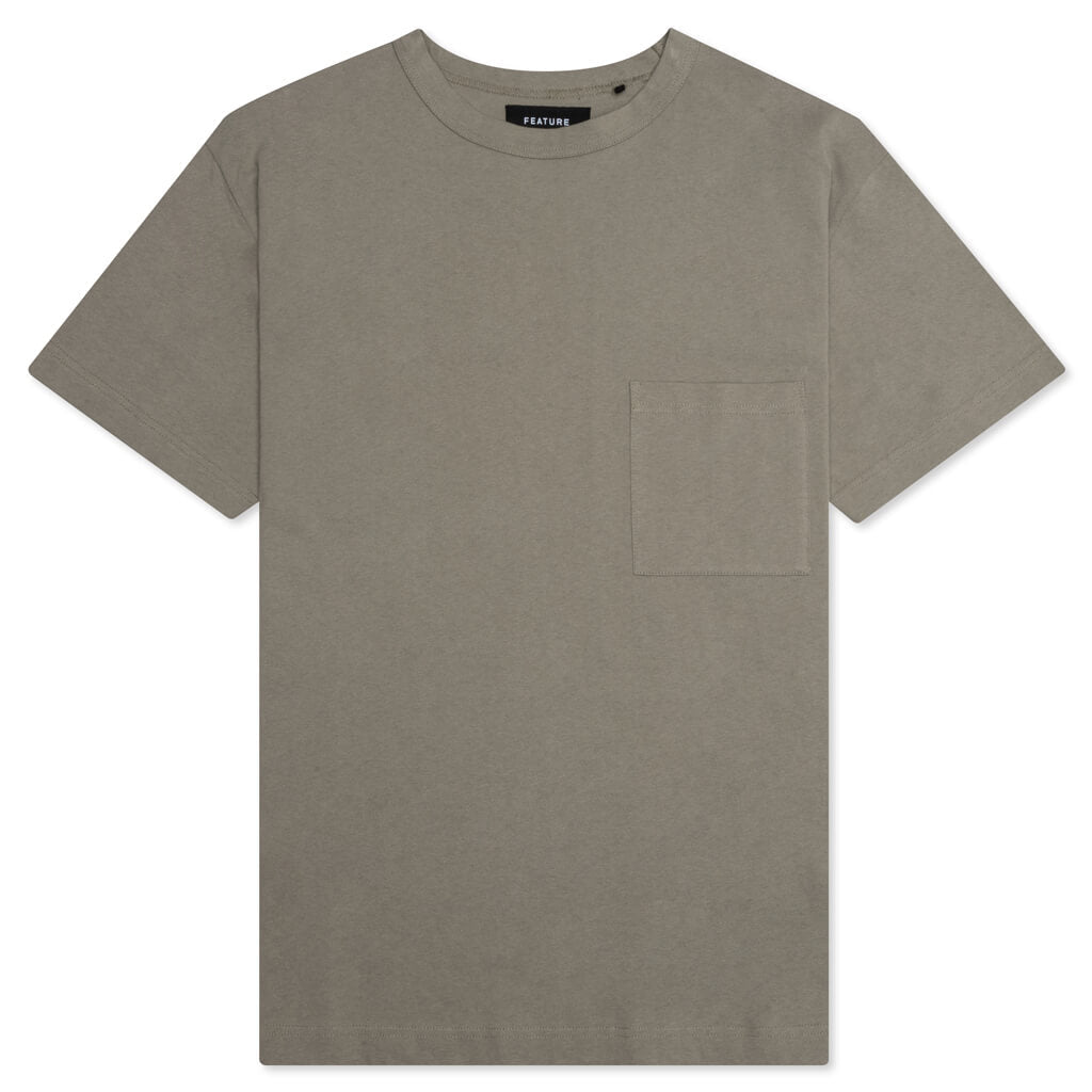 Jersey Braque Pocket Tee - Light Olive