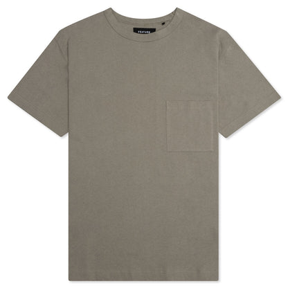 Jersey Braque Pocket Tee - Light Olive