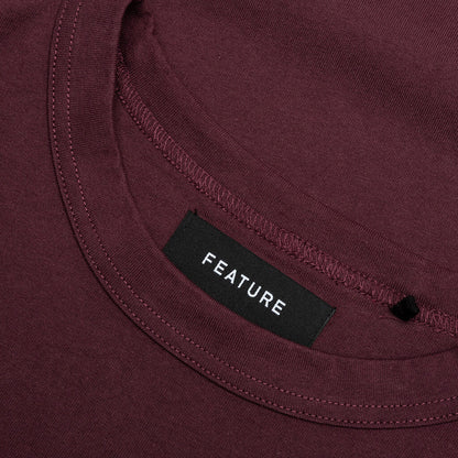 Jersey Braque Pocket Tee - Maroon