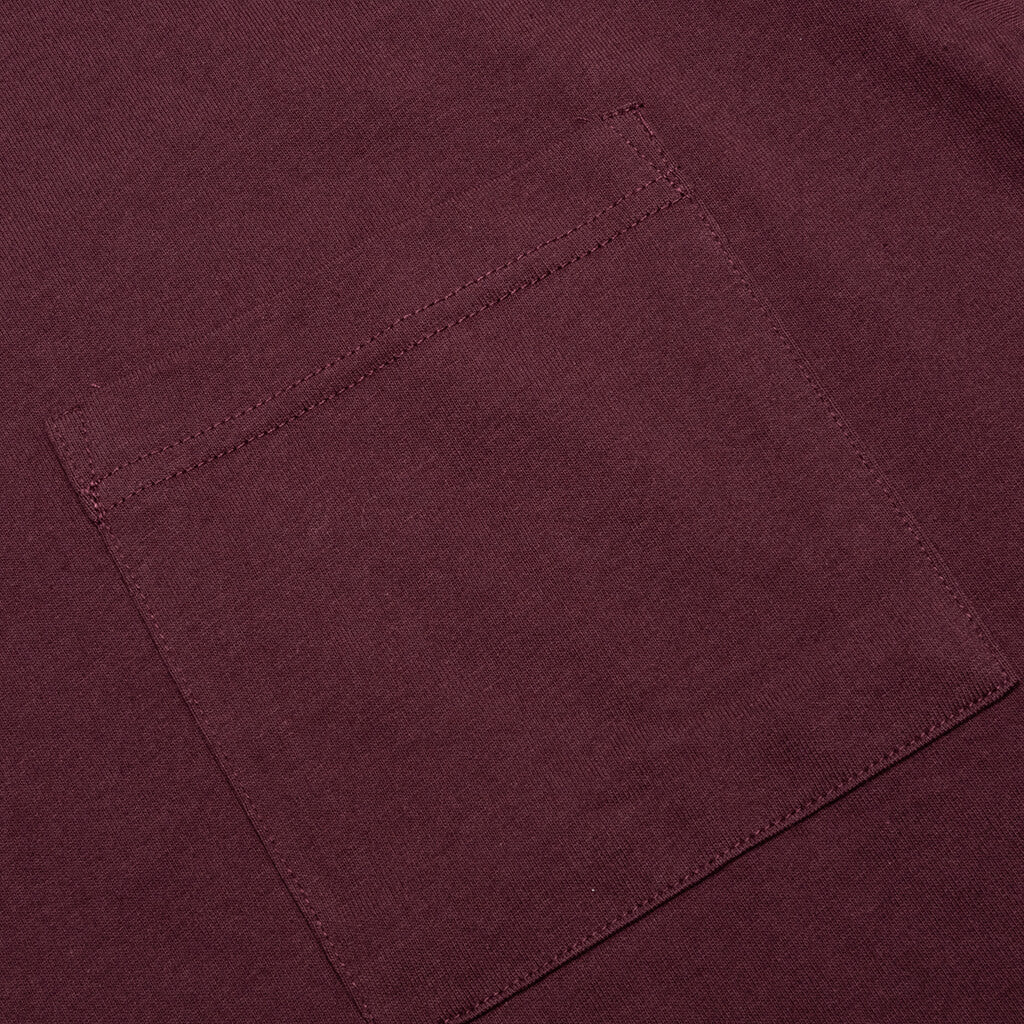 Jersey Braque Pocket Tee - Maroon