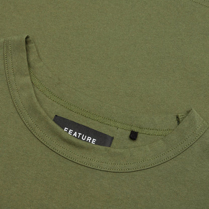 Jersey Braque Pocket Tee - Dark Olive