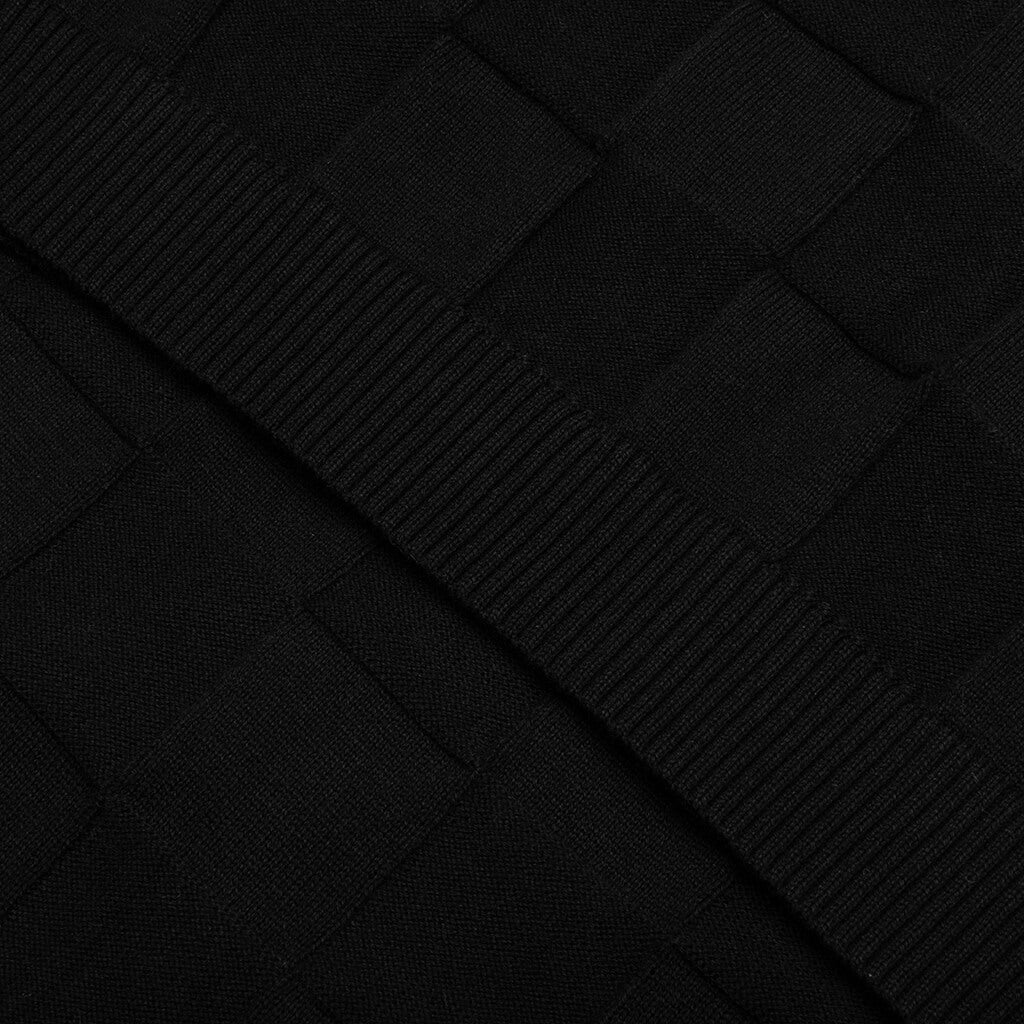 Palmer Checked L/S Sweater Polo - Tips Black