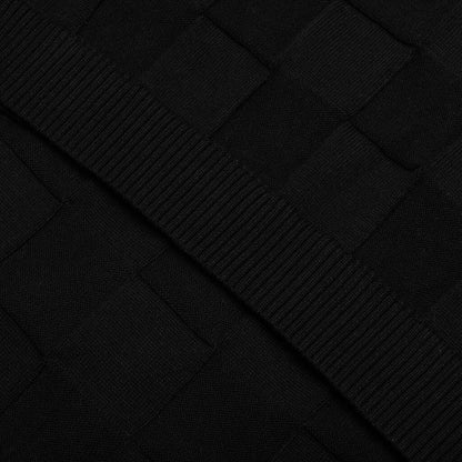 Palmer Checked L/S Sweater Polo - Tips Black