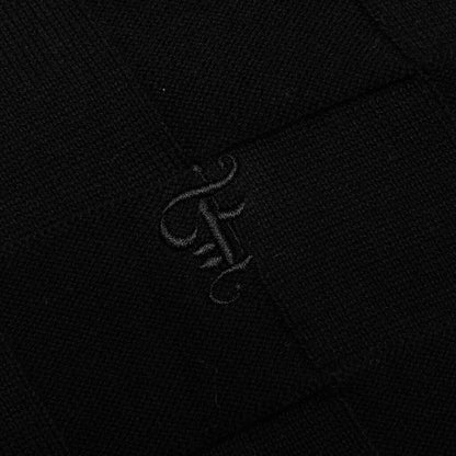 Palmer Checked L/S Sweater Polo - Tips Black