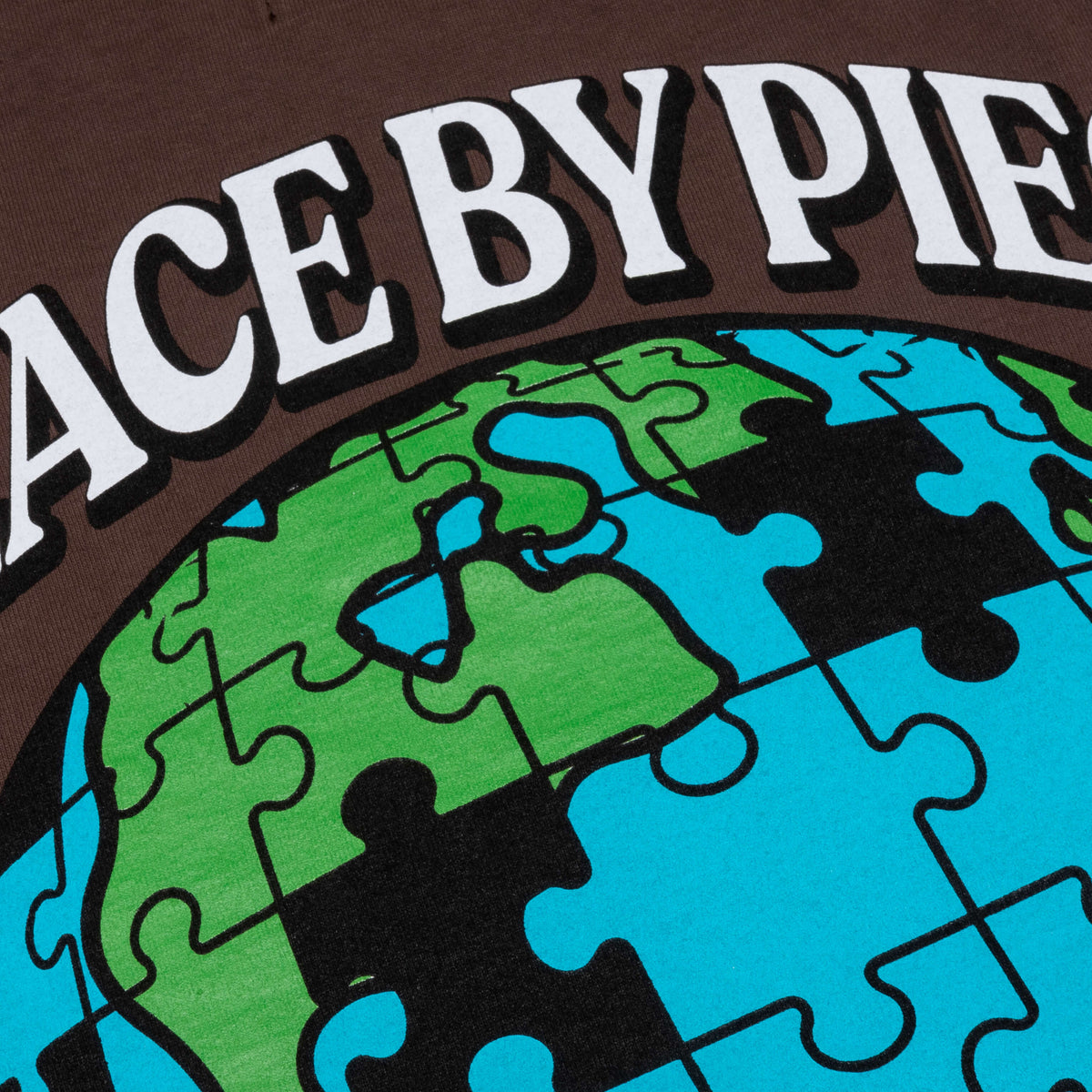 Peace by Piece Tee - Bitter Chocolate