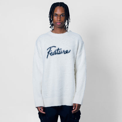 Script Logo Sweater - Cream