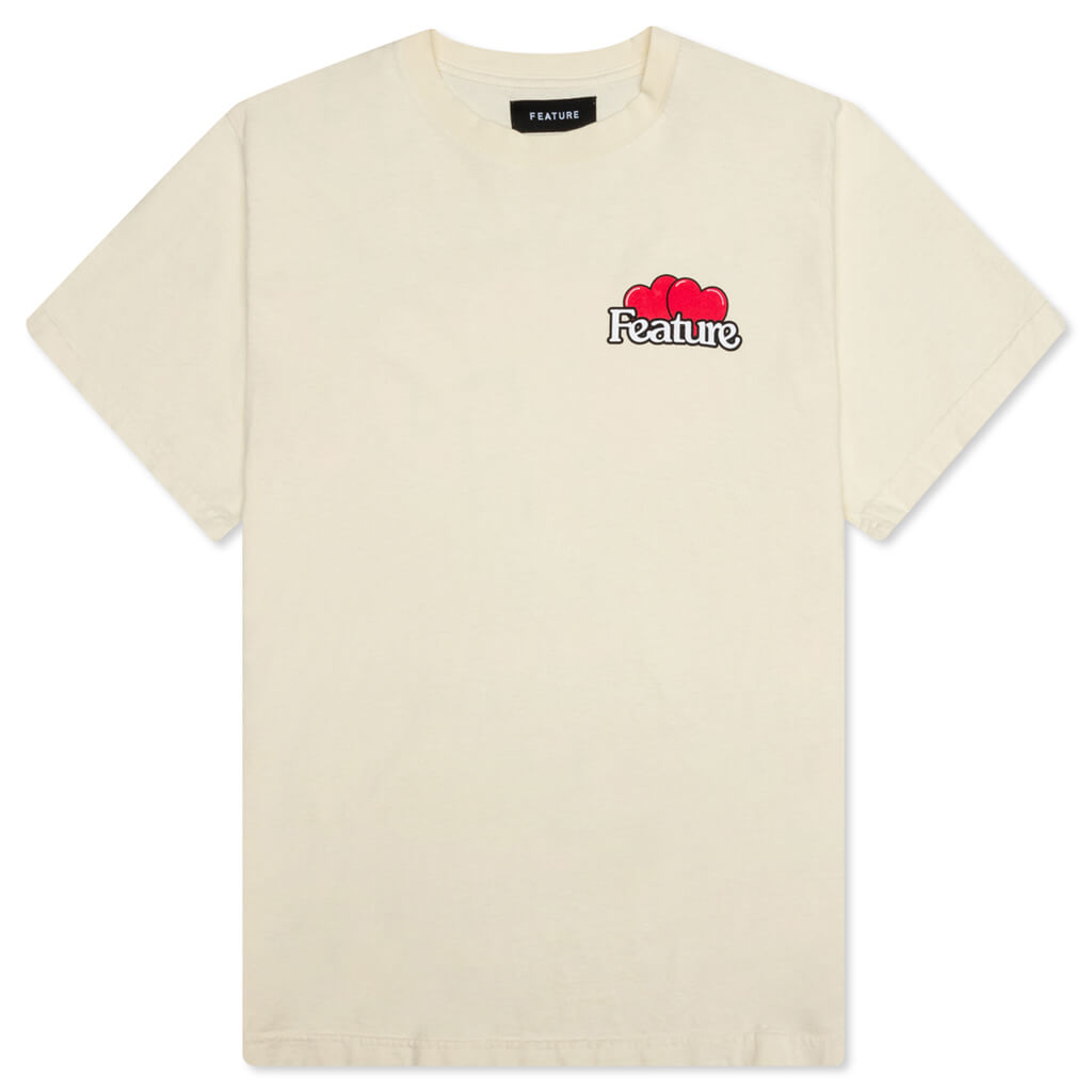 Spread the Love Tee - Cannolli Cream/Red