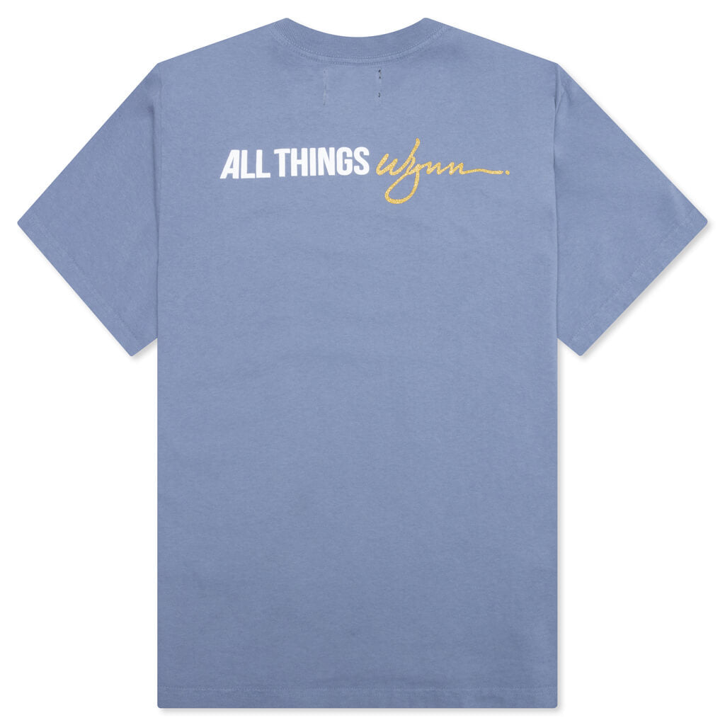 Feature x Wynn Logo Lock Up Tee - Blue Granite