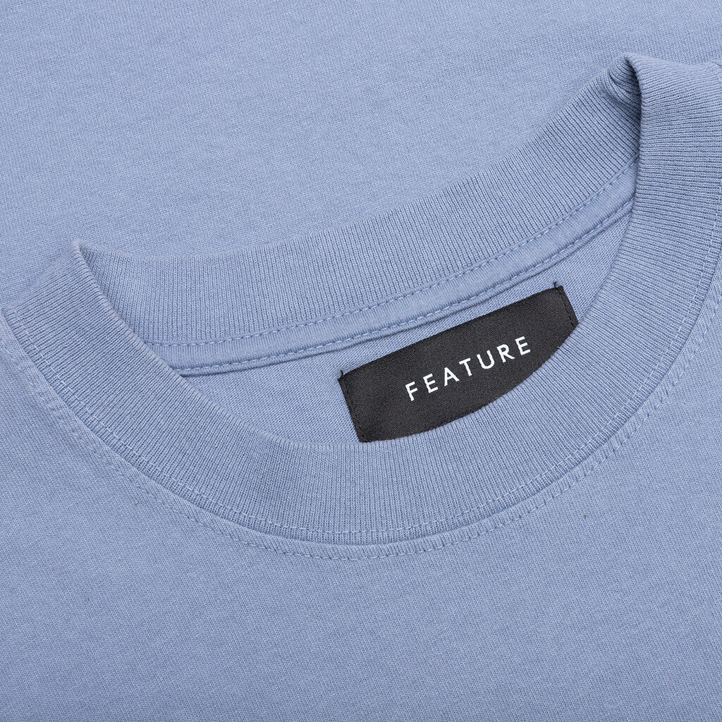 Feature x Wynn Logo Lock Up Tee - Blue Granite
