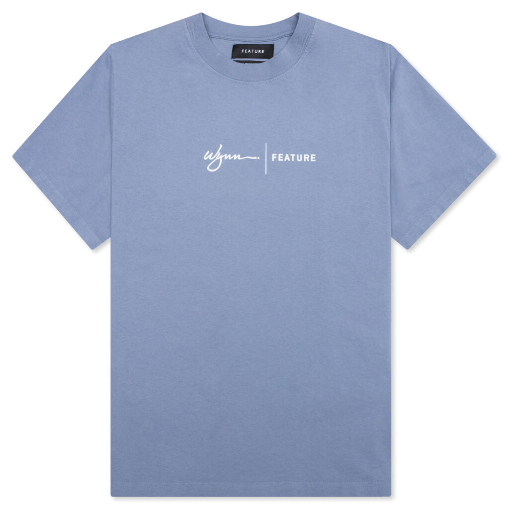 Feature x Wynn Logo Lock Up Tee - Blue Granite
