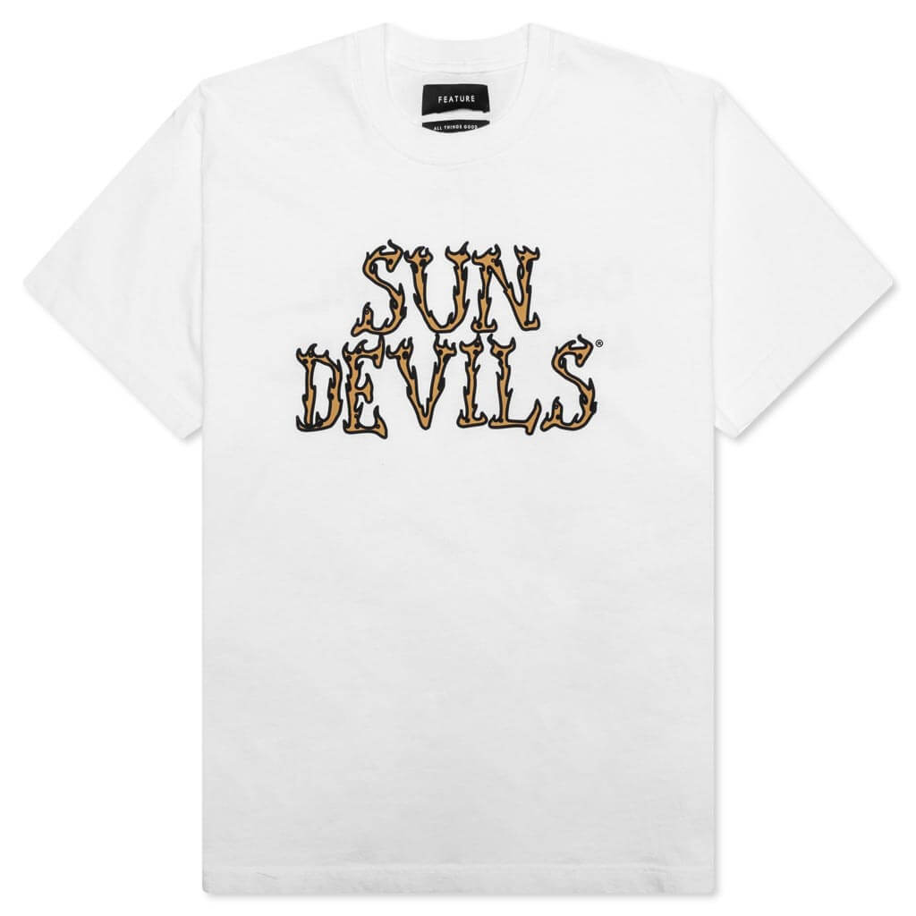 Feature x ASU Always Devil Tee - White