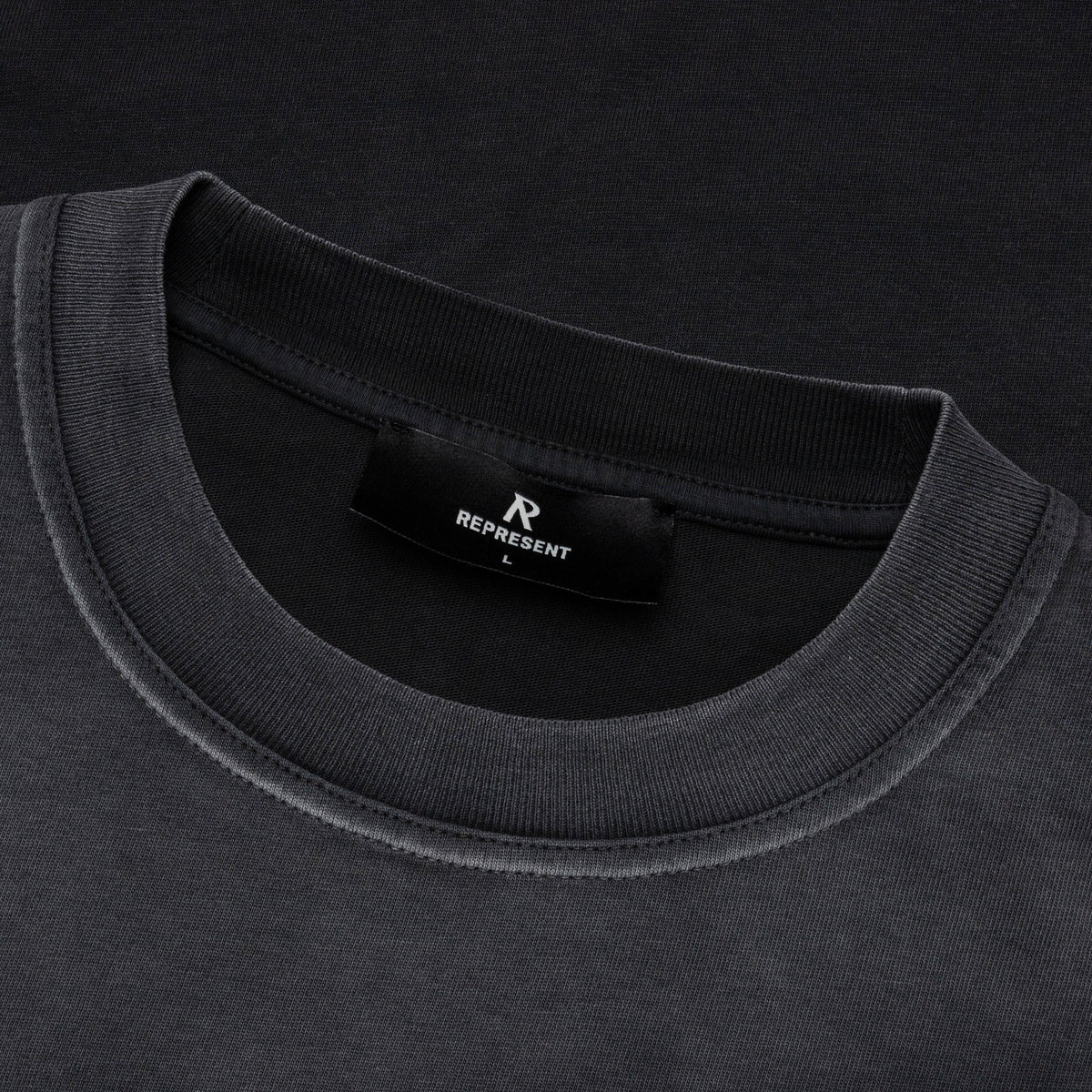 Feature x Represent Multi Logo T-Shirt - Stained Black