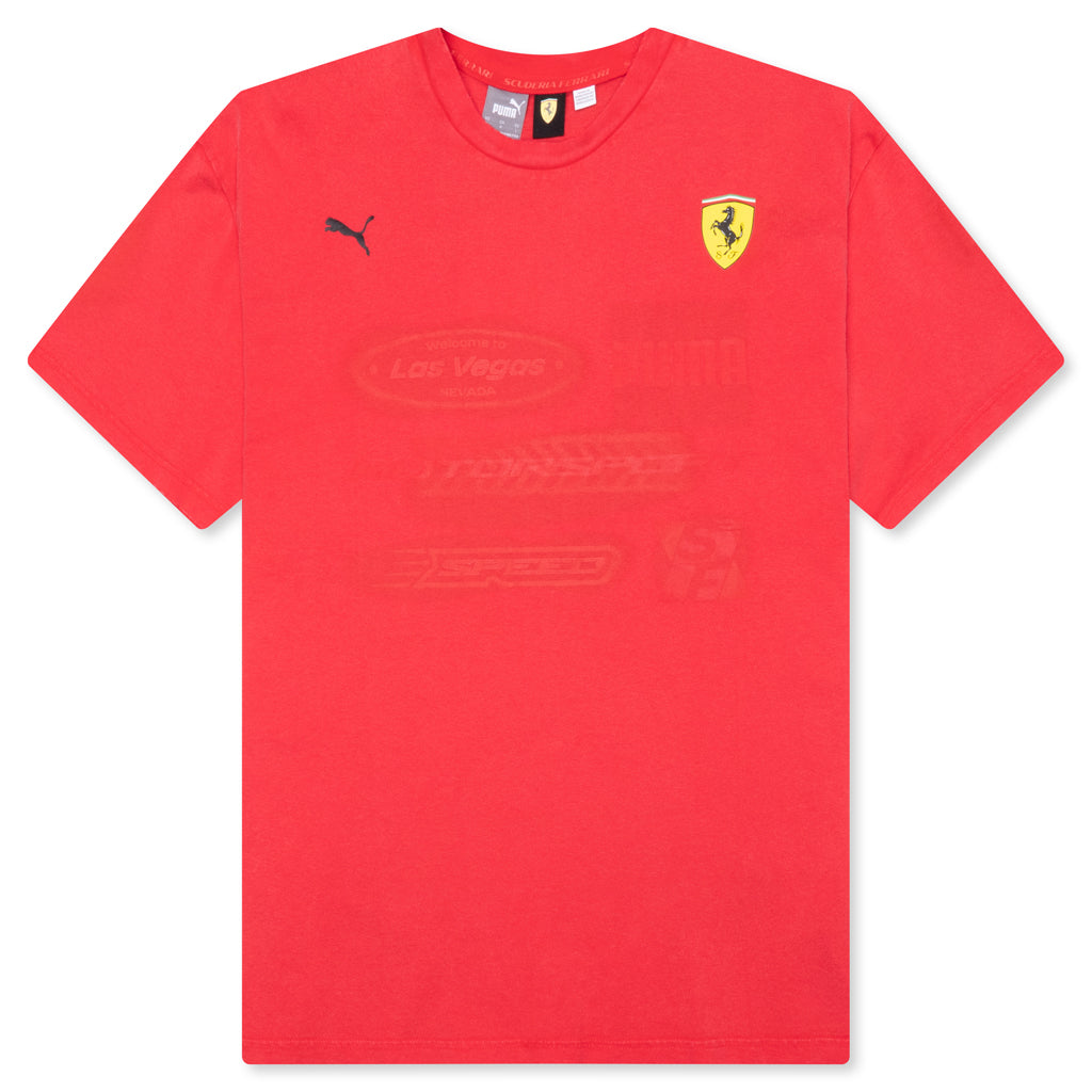 Ferrari Race Desert Sun Las Vegas Graphic Tee - Rosso Corsa