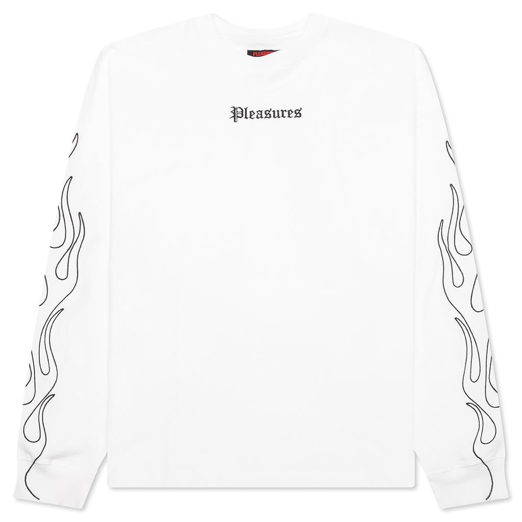 Fiery Heavyweight Longsleeve - White