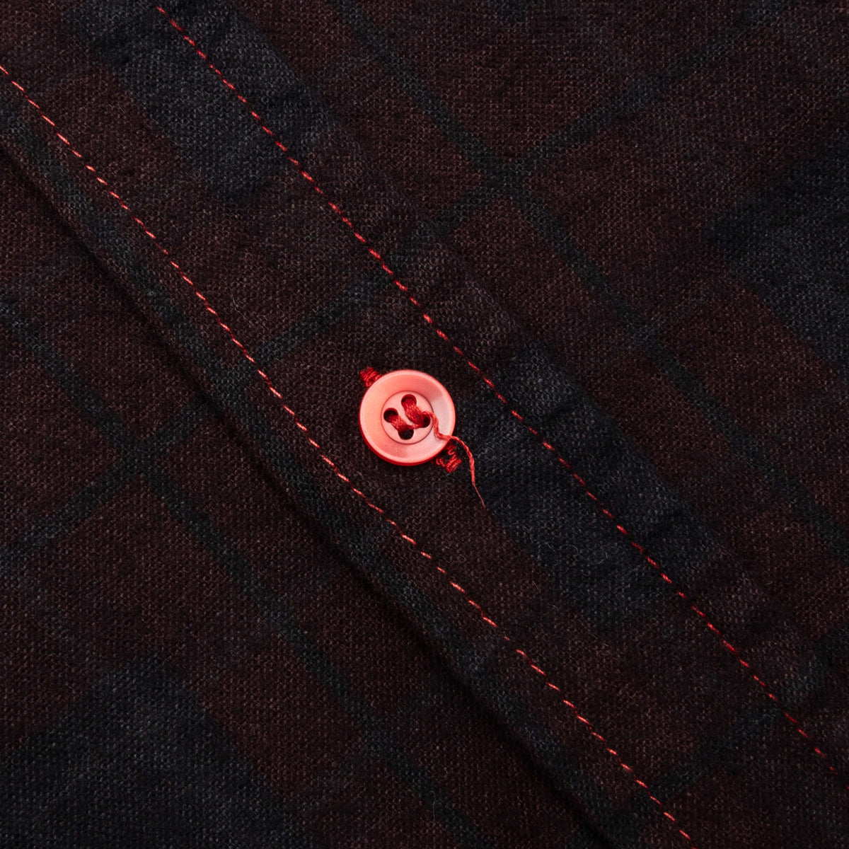 Flannel Shirt 7 Cuts Shirt Over Dye - Black