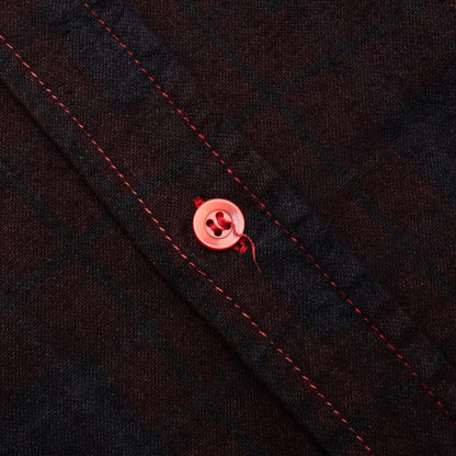Flannel Shirt 7 Cuts Shirt Over Dye - Black