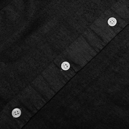 Flannel Shirt 7 Cuts Shirt Over Dye - Black