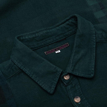 Flannel Shirt 7 Cuts Shirt Over Dye - Green