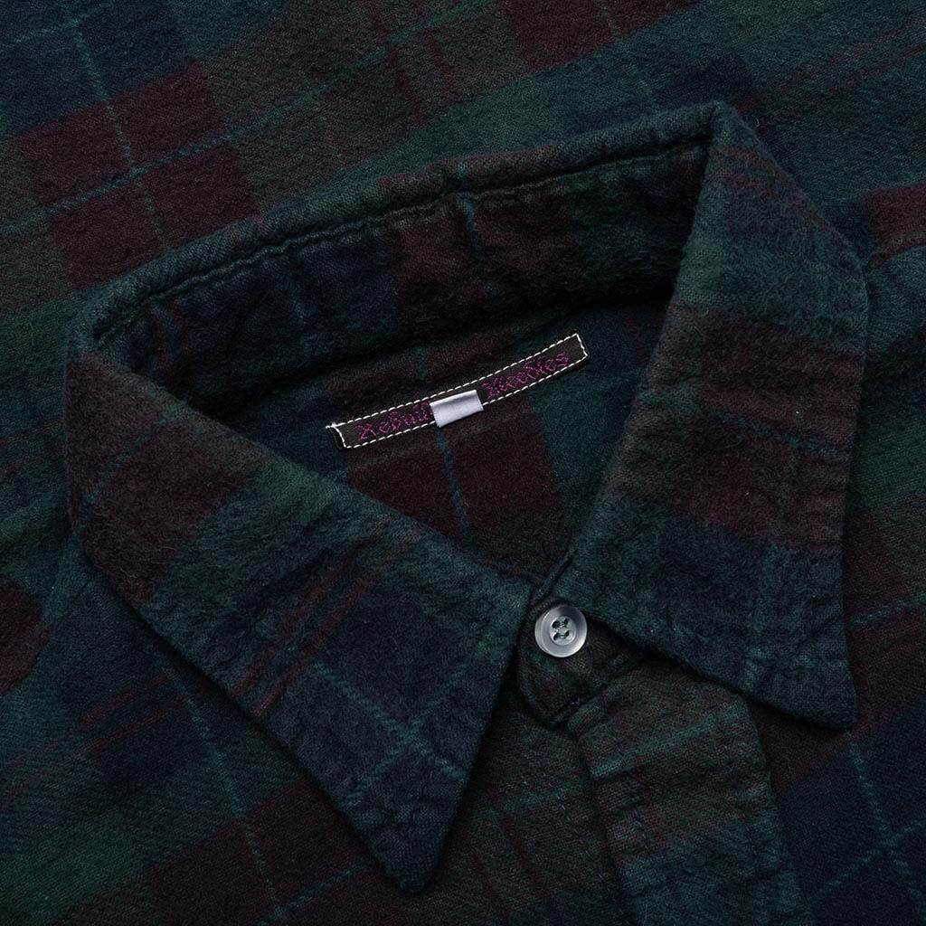 Flannel Shirt 7 Cuts Shirt Over Dye - Green