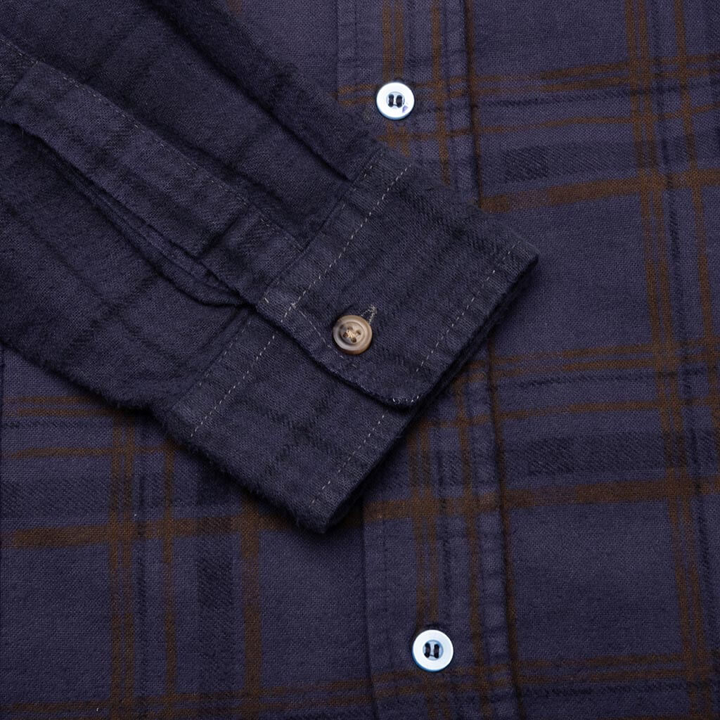 Flannel Shirt 7 Cuts Shirt Over Dye - Purple