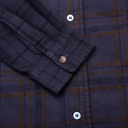 Flannel Shirt 7 Cuts Shirt Over Dye - Purple