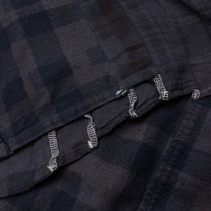 Flannel Shirt 7 Cuts Shirt Over Dye - Purple