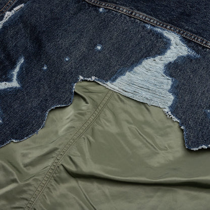 Flight Jacket Layered Denim - Indigo