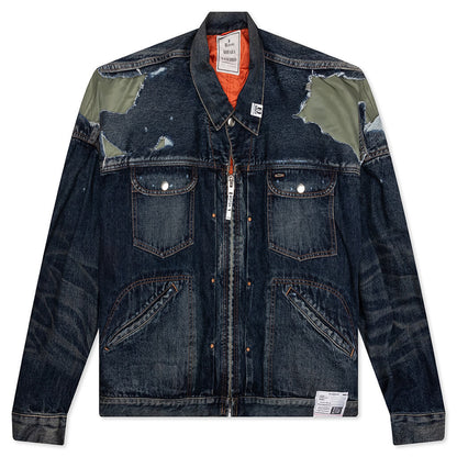 Flight Jacket Layered Denim - Indigo