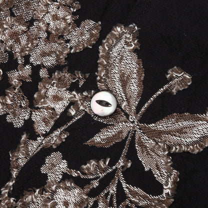 Flower Cut Cabana Shirt - Black