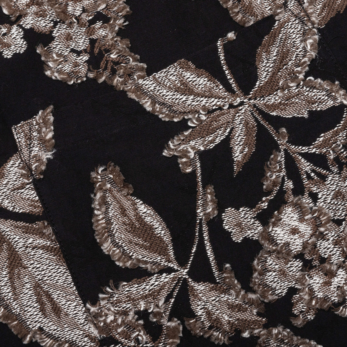 Flower Cut Cabana Shirt - Black