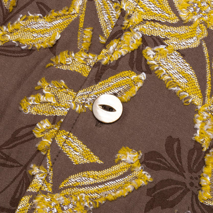 Flower Cut Cabana Shirt - Brown