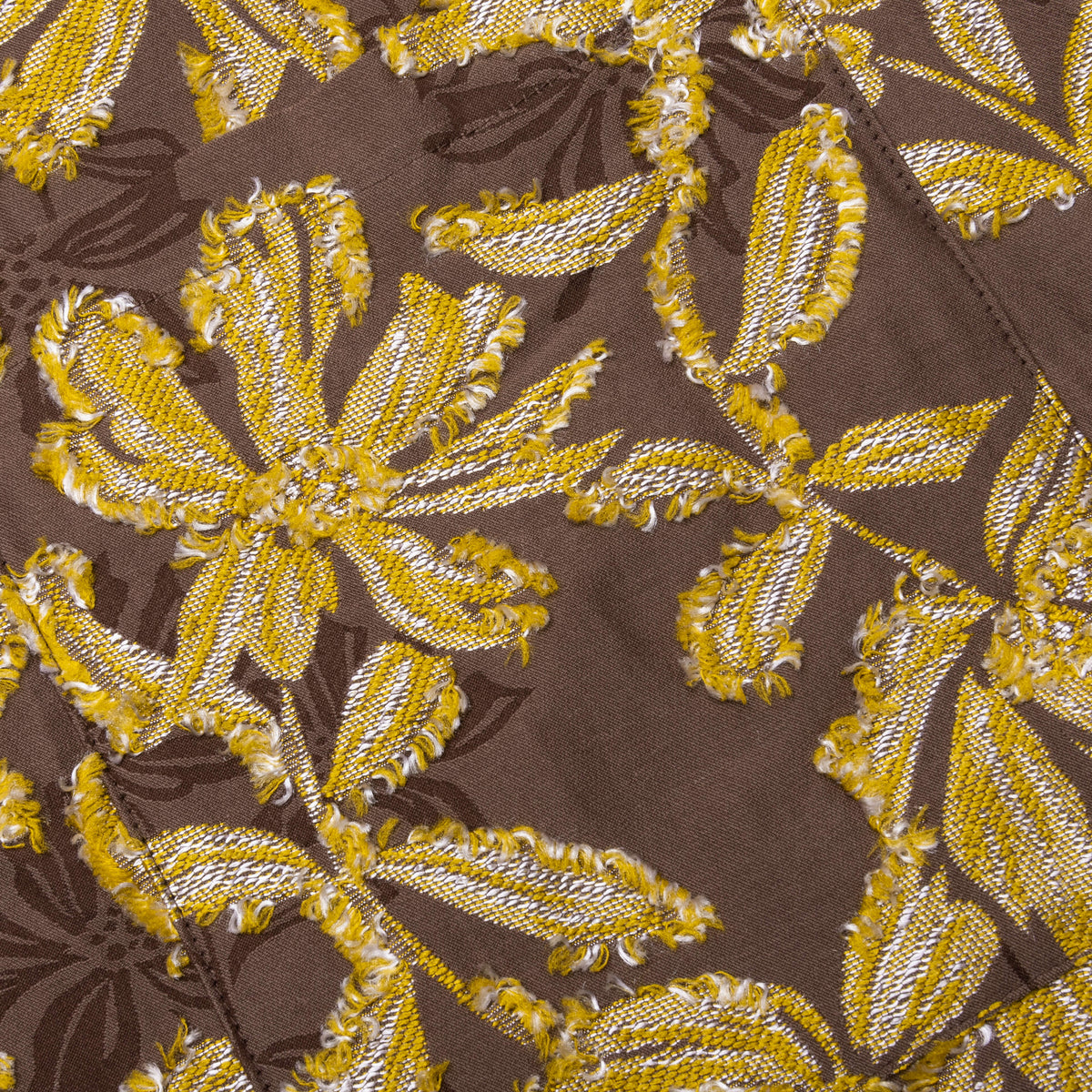 Flower Cut Cabana Shirt - Brown