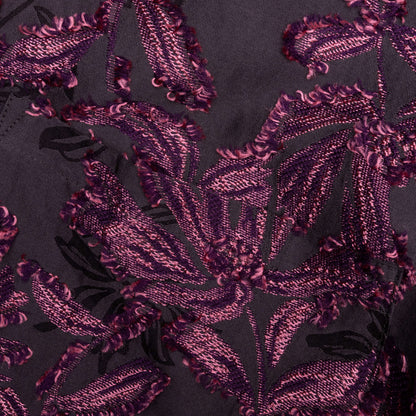 Flower Cut Cabana Shirt - Charcoal