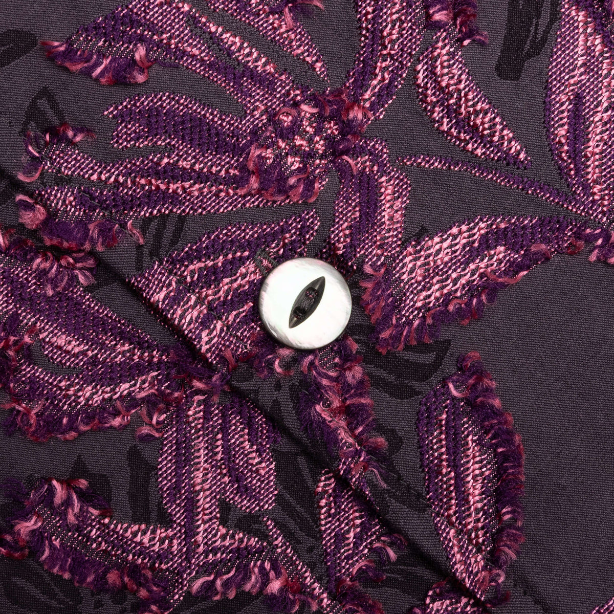 Flower Cut Cabana Shirt - Charcoal