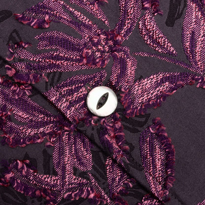 Flower Cut Cabana Shirt - Charcoal
