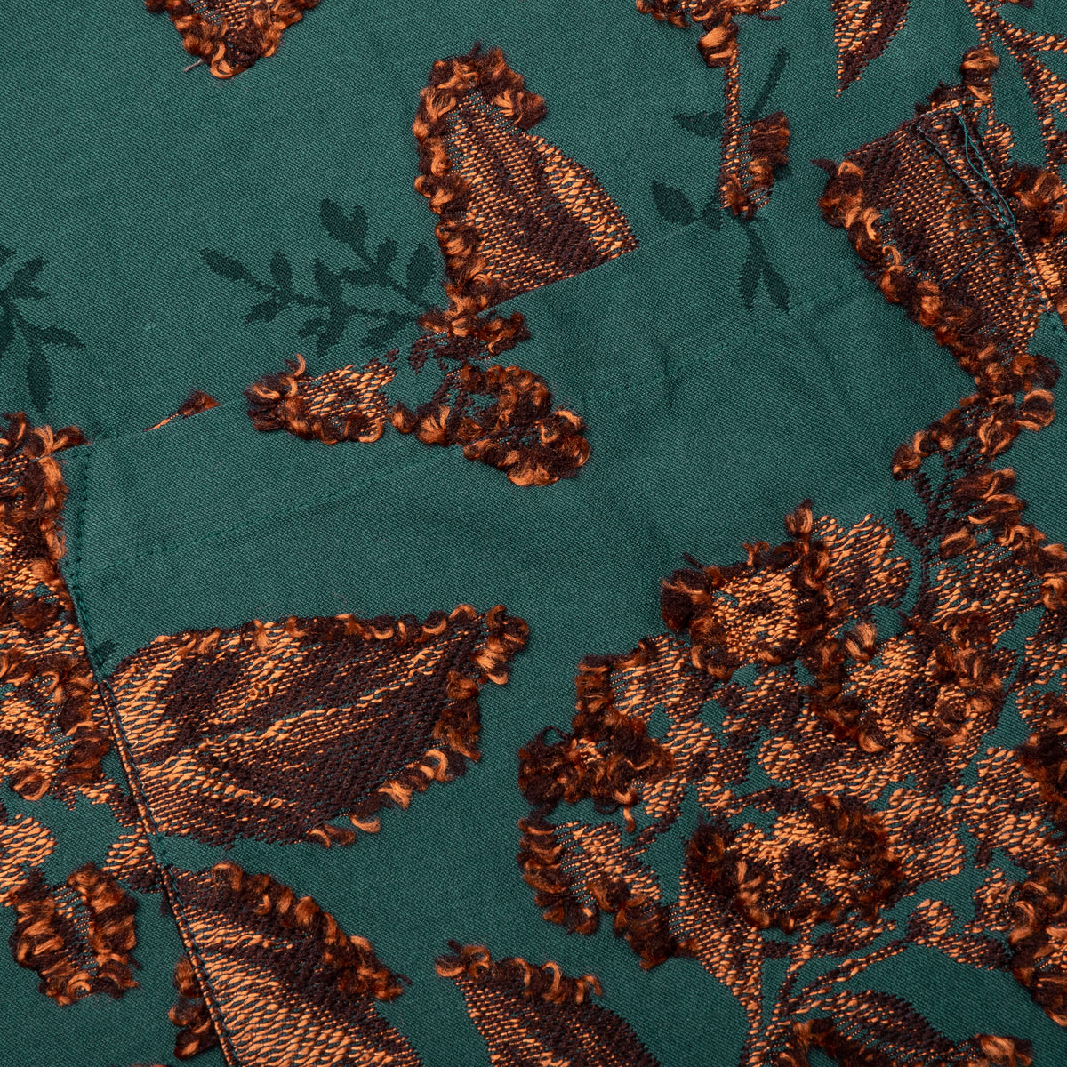 Flower Cut Cabana Shirt - Peacock Green