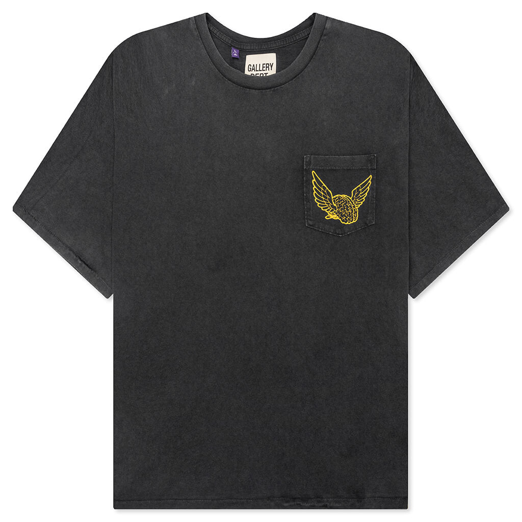 Flying Brain Pocket Tee - Vintage Black
