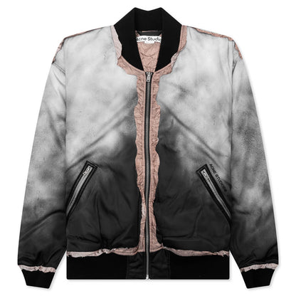 Ocari Nylon Bomber Jacket - Faded Black