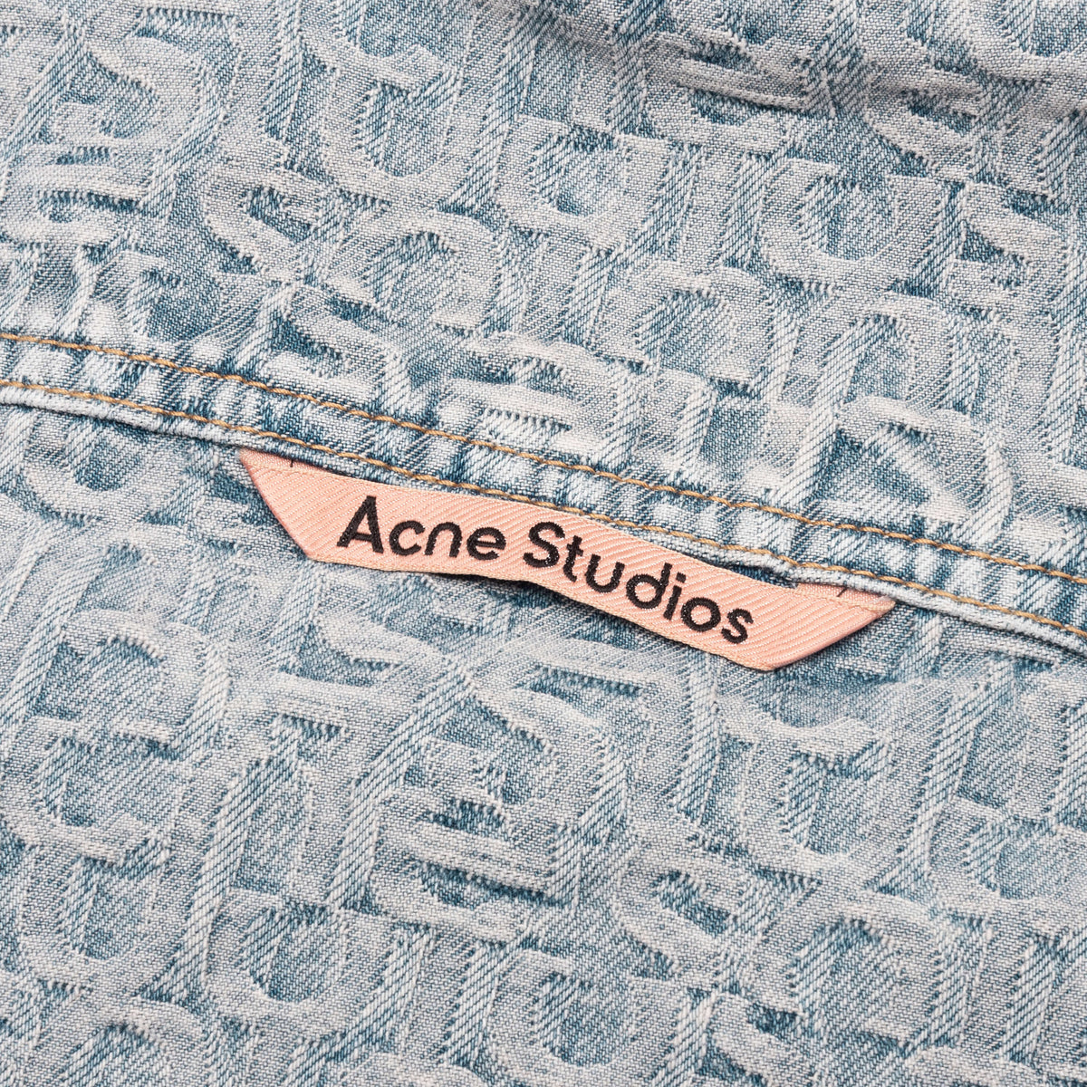 Relaxed Fit Denim Shirt - Blue/Beige