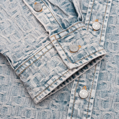 Relaxed Fit Denim Shirt - Blue/Beige