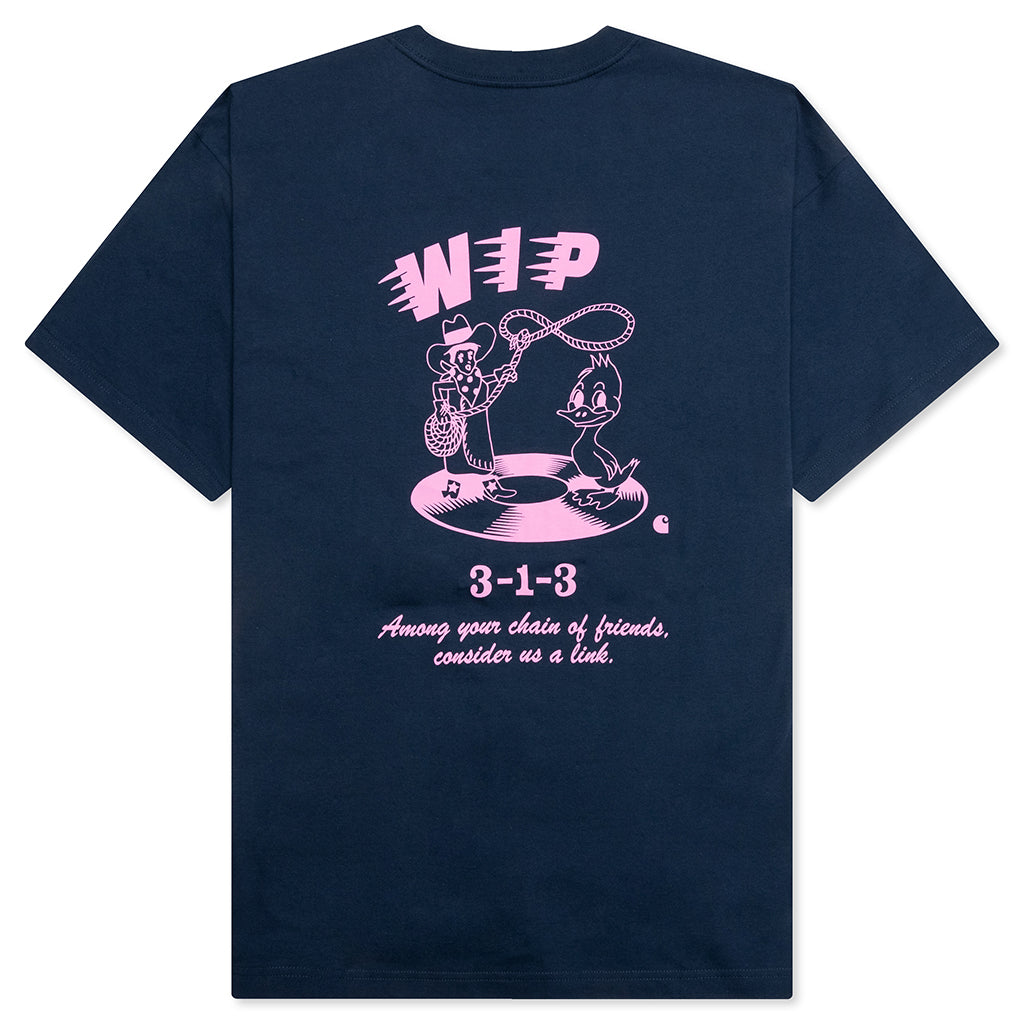 Friendship S/S T-Shirt - Air Force Blue/Light Pink