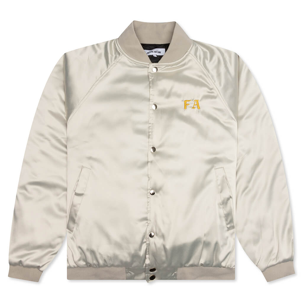 Angel Burn Baseball Jacket - Silver