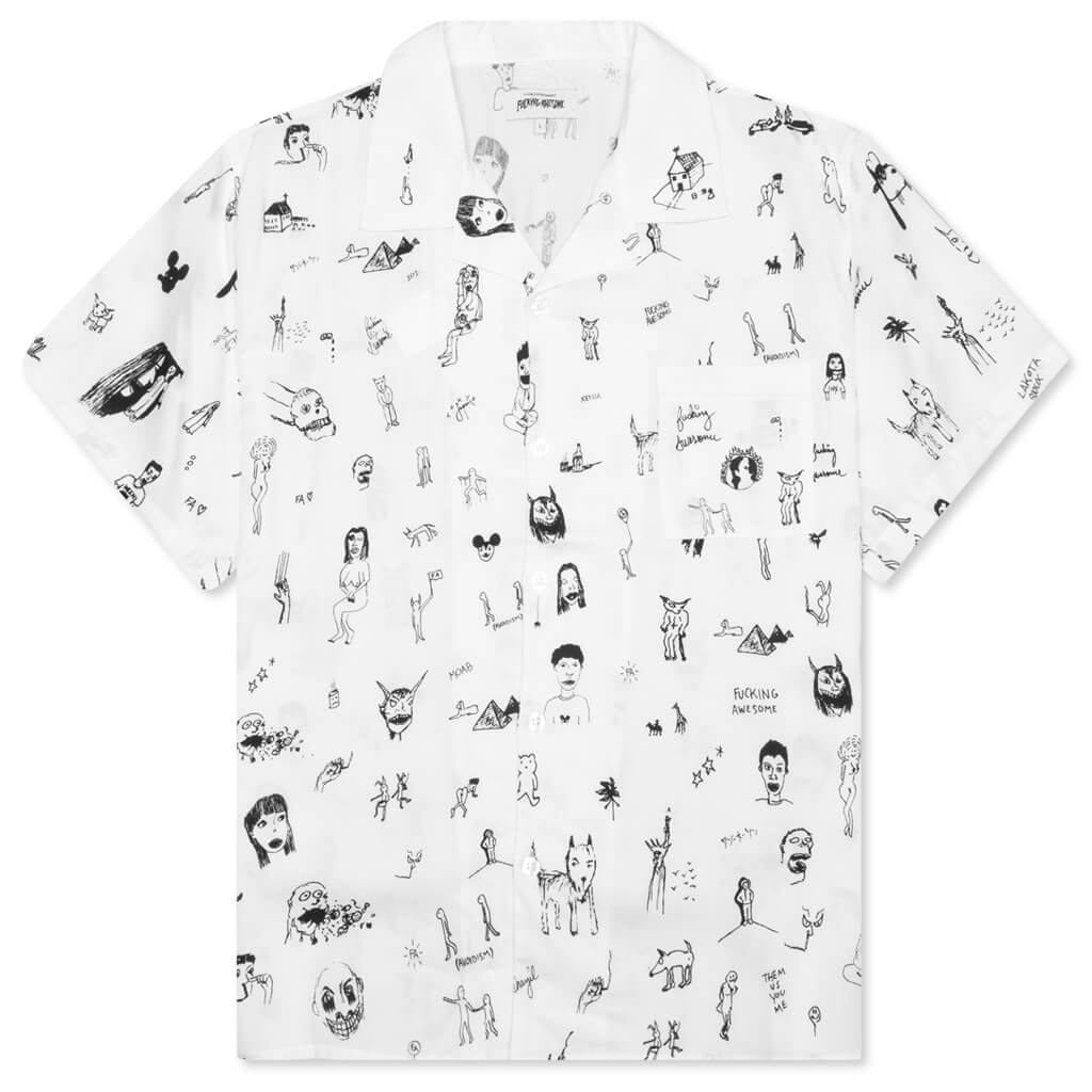 Dill Drawings Club Shirt - White