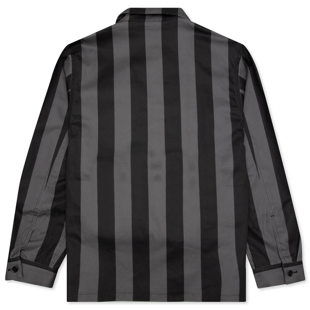 Filigree Striped Chore Jacket - Black/Grey