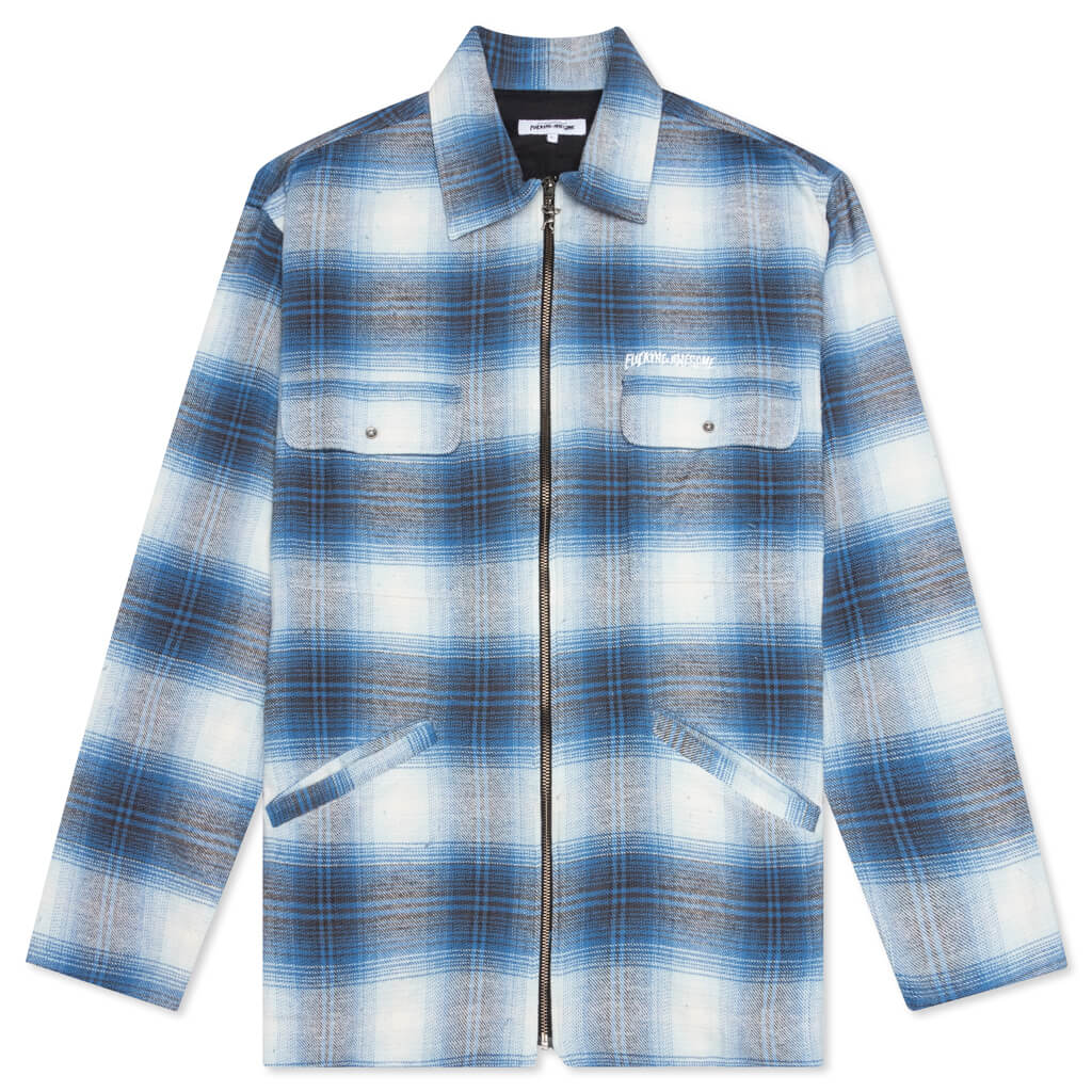 Full Zip Flannel - Blue