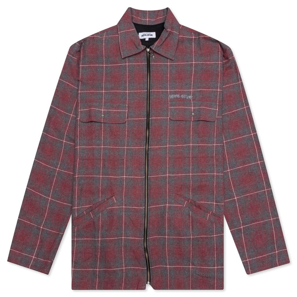 Full Zip Flannel - Red
