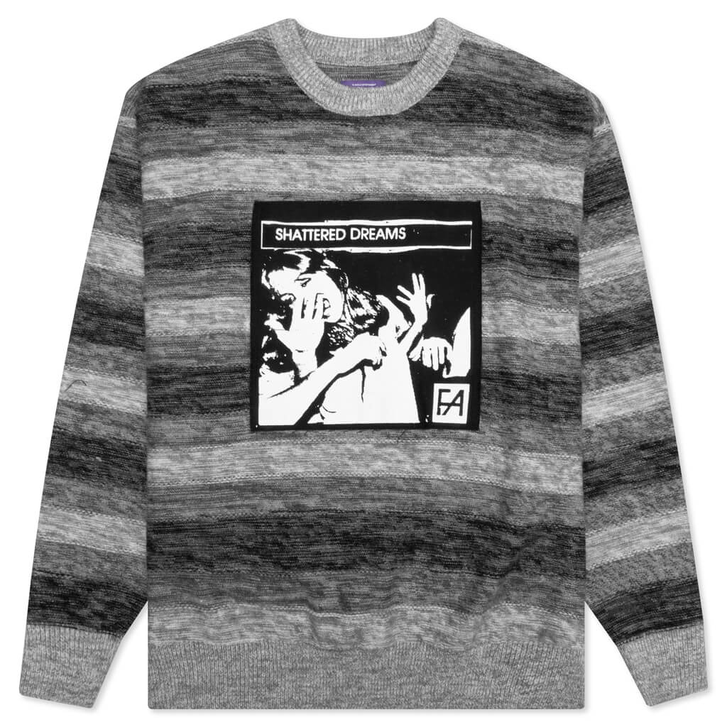 Gradient Knit Sweater - Black/Grey