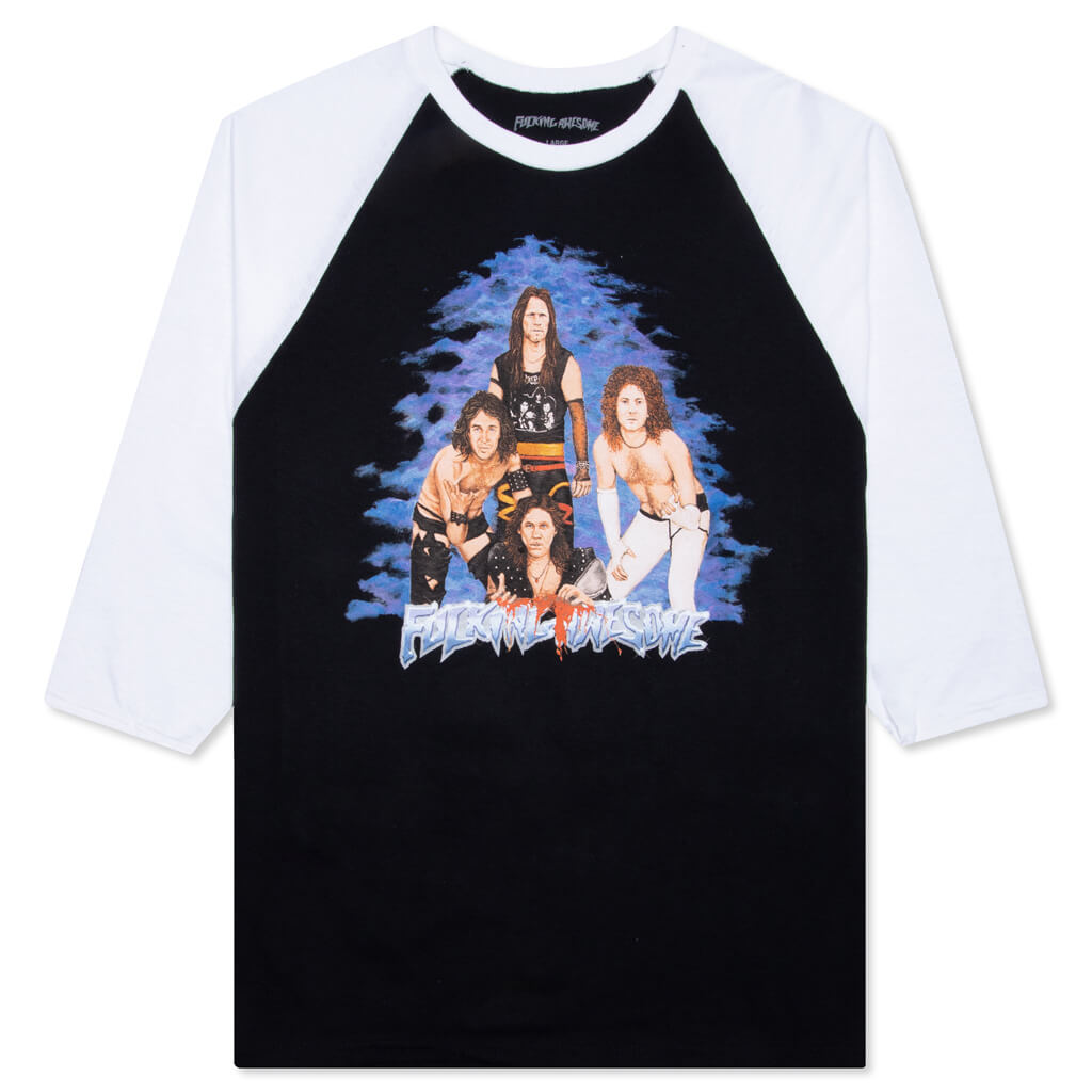 Heavy Metal 3/4 Sleeve Tee - White/Black
