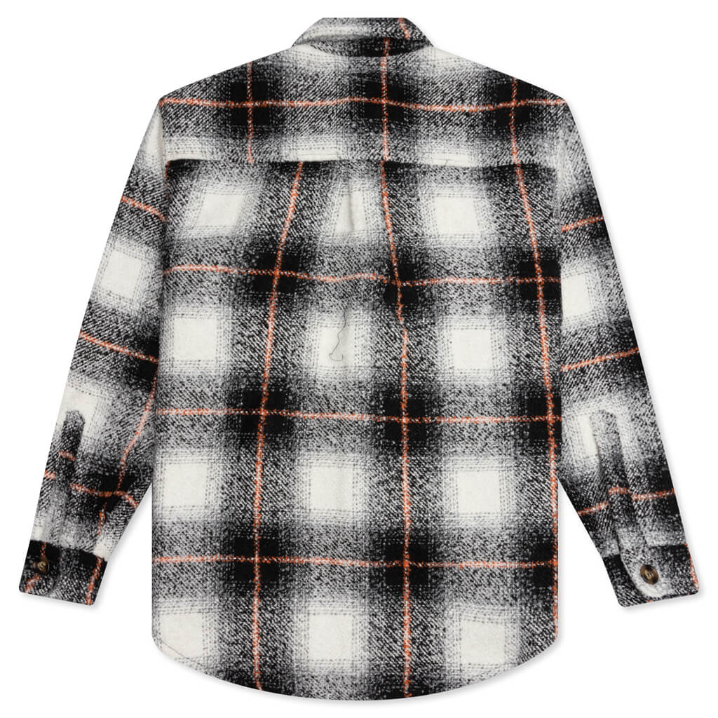 Heavy Oversized Flannel - Black/Orange