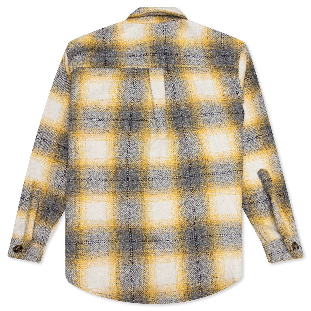 Heavy Oversized Flannel - Yellow/Grey